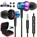 Wired Headphone 3.5mm In Ear Buds for Chormebook Laptop PC Hifi Noise Isolation Wired Earbuds Magnetic 3.5 Jack Earphone for Samsung A15 A14 A13 A12 Cord Headset for Moto G 5G Stylus Power Play School