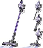 MBTTODF Cordless Vacuum Cleaner for Home,Stick Vacuum Cordless Rechargeable with Power Suction, Up to 35 Mins Runtime, Hardwood Floor Vacuum for Pet Hair,Carpets,Tile(Light Purple)