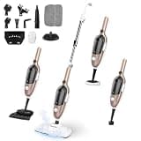 Steam Mop - All-in-one Powerful Handheld Steam Cleaner Detachable Floor Steamer with 11 Accessories, MultiPurpose Steamer for Hardwood Floors, Clothes,Windows,Tiles,Carpet, Whole Home Use(Rose Gold)