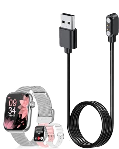 YANMONGI Charger for KACUBAKU G39 Pro 2Ft/60cm 2 Pin USB Portable Magnetic Charging Cable Cord for KACUBAKU G39 Pro Smart Watch