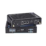 Fanless mini PC, Intel Celeron J4125 Industrial Desktop Computer, 6xUSB 2xLAN 2xHD-MI 2xDP Type-C BT4.2/Wi-Fi5.0, 8GB DDR4 RAM 128GB SSD Support Triple Display