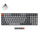 Keychron K4 96% Layout 100 Keys Wireless Bluetooth 5.1/Wired USB Mechanical Gaming Keyboard with Keychron Super Brown Switch White LED Backlight N-Key Rollover for Mac Windows PC-Version 2