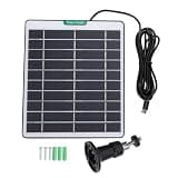 LICAEVEY Panel, Monocrystalline Solar Charger with Type C Port for Camera Doorbell Security System Outdoor Indoor Use (Black)