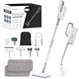 Seyola Steam Mop for Floor Cleaning, Steam Cleaner for Home with Handheld 6-in-1 Multi-function Attachments for Hardwood Floors, Clothes, Windows, Tiles Grout, Furniture Cleaning (off-white)