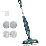 OLIXIS Steam Mop, Scrubbing Steam Mops for Floor Cleaning with Rotating Pads, Floor Steamer with 2 LED Lights, 4 Cleaning Modes, Swivel Steering, 16.4 FT Cord, Safe for Hardwood and Tile