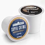 Lavazza Super Crema and Espresso K-Cup Coffee Pods Variety Bundle, Keurig Compatible, 2 x 10 Count Each Flavor, 40 Total Pods