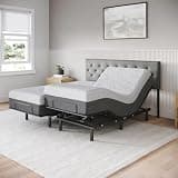 Celestial Aurora Adjustable Bed Base (Frame) + 12 inch Gel Memory Foam Mattress (Medium Soft), Easy Assembly, Head and Foot Lift, Zero Gravity, Memory Positions, CertiPUR-US Bed - Split King