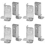 YIDU69Q 8 Pcs Adjustable Split Retrofit Post Base for 4x4 Post, Fence Deck Support Bracket, 12 Gauge