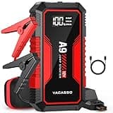 Jump Starter 4000A, VACASSO A9 Battery Jumper Starter Portable (7L Gas/4L Diesel), 12V Car Battery Booster Jump Starters Pack, Jumpstart with USB Ports, Jumper Cables, LED Light, Storage Case