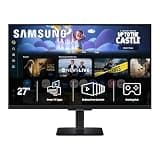 Samsung 27-Inch M5 (M50F) Series FHD Smart Monitor with Streaming TV, Speakers, HDR10, Gaming Hub, Multiple Ports, Workout Tracker, Vision Accessibility Tools, Black, LS27FM502ENXZA