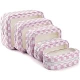 YOPCDJ 5PCS Diaper Bag Organizer Pouch Set,TSA Approved Toiletry Bag, Waterproof TPU Makeup Bag Set, Travel Organizer Bags for Women and Kids