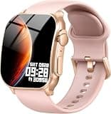 Smart Watch, 2.01" AMOLED Curved HD Full Touch Screen, Compatible with iOS & Android for Daily Workout Business Gift, Fitness Tracker with 24/7 Heart Rate/Sleep Monitor, IP68 Waterproof Watch Pink