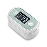 pulse Oximeter with Respiration, Fingertip Blood oxygen saturation with Pulse rate Monitor, Finger Pulse Ox SpO2 PR PI, Portable for Home & Sports