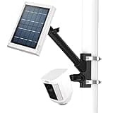 HOLACA 2-in-1 Pole Mounting Bracket for Ring Stick Up Cam/Spotlight Cam Pro/Plus/Outdoor Cam Plus, Solar Panel and Battery Outdoor Mount Accessories