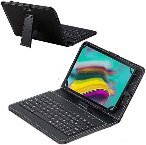 Navitech Black Keyboard Case Compatible with Biegedy 10 Inch Android 14 Tablet