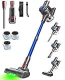 SVHT Cordless Vacuum Cleaner, 450W 40KPA Vacuum Cleaners for Home, 45Mins Lightweight Stick Vac with Anti-Tangle Brush, LED Display, Rechargeable Battery for Home, Carpets, Pet Hair, Hardwood Floors