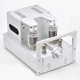 Mini Tube Amp HiFi Valve Audio Digital Amplifier with Treble and Bass Knobs, Precise Tone Control for Home Passive Speakers, Sound Experience