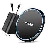 NANAMI Fast Wireless Charger, 7.5W Charging Pad with 20W PD3.0 Adapter USB Charger for iPhone 17/17 Air/17 Pro/17 Pro Max/16/15/14/13/12/Airpods 2, 10W for Samsung S26 S25 S24 S23 S22/Note 20