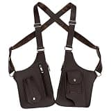 Tanxier Double Shoulder Armpit Bag,Multifunctional Shoulder Strap Underarm Bag,Anti-Theft Underarm Wallet Pocket Holster