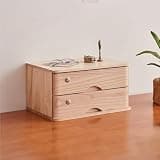 ntumLeap Solid Wood File Cabinet with Lockable Drawer,2-Tier Desk Storage,Stylish Flat File Solution for Kitchen,Office,Bedroom,and Workspace,