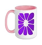 Purple Its A Daisy Purple Graphic Ceramic Mug, Pink/White, 15oz