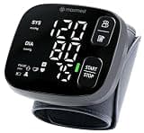 MaxMed Wrist Blood Pressure Monitor, Digital BP Machine with LED Backlit Display, Rechargeable, 240 Memory Storage for 2 Users