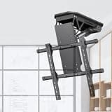 JDXQBLD Ceiling Tv Mount Stand - Motorised Tv Bracket Stand, Tv Wall Mount Fits 50-90 Inch Tvs, with Remote Control and Switch Control, 0-85° Angle Adjustment, Three Installation Methods