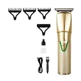 WTYBRMYO Men's Electric Hair Clipper with Metal Pomade Head Suitable for Home Use Salon USB Rechargeable(Gold)