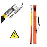 High Volta Safe Hook - 10kV to 220kV Extendable Hot Stick for Line Workers, Substation & On-Site Power Safety, 35kV Rated, 4m/13ft Length, Durable & Reliable