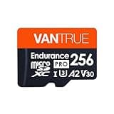 Vantrue 256GB microSDXC UHS-I U3 4K UHD Video High Speed Transfer Monitoring SD Card with Adapter for Dash Cams, Body Cams, Action Camera, Surveillance & Security Cams