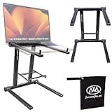 AXA AXCESSABLES DJ Laptop Stand with Travel Bag | Portable Foldable Aluminum Laptop Stand for Laptops up to 15 inches and 20lbs | No Assembly Required, Includes Carrying Bag