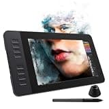 GAOMON PD1161 Drawing Tablet 11.6 Inch IPS Tilt Support Pen Display - Drawing Pad with 8 Shortcuts and 8192 Levels Battery-Free AP50 Stylus Black