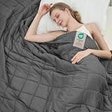 Weighted Blanket for Adults 12lbs, 48"x72", Twin Full Size Cooling Heavy Throw Blanket for 110-130lbs, Microfiber Soft Thick Big Blankets Weighted Comforter Breathable Gift for Sleeping, Grey