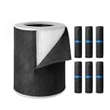 Samrado HEPA Air Purifier Pre Kit Filter, 6-Pack Carbon Pre-Filter up to 99.97% of Pet Hair, Oders, Smoke, Pollen, Dust, VOC, Kitchen, Wildfire/Smoke-Compatible with PJ11 Air Purifiers