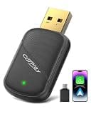Mini Wireless CarPlay Adapter for Apple iPhone - Wired to Wireless Converter, 5GHz WiFi Zero-Lag Dongle, Stable Auto-Connect, Gold-Plated USB-A/C for All Wired CarPlay Cars 2016+, Plug & Play