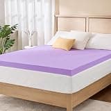 2 Inch Twin Lavender Infusion Memory Foam Mattress Topper for Relaxing Sleep, Ventilated & Pressure Relieving, CertiPUR-US Certified, Medium Firm Topper in a Box, Twin Size, 38"x75"