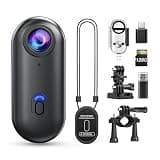 Losfom Z10 4K Action Camera, 128GB Wearable Sports Camera with Waterproof Case, Magnetic Clip, and Quick-Mount Accessories, Small Body Cam for Cycling, Diving, Travel (No WiFi No Bluetooth