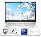 HP Ultrabook Laptop with Copilot AI • 2026 Edition • Latest Intel 4-Core N150 CPU • 4GB RAM • 128GB SSD + 1TB Cloud Storage • Microsoft 365 • Windows 11 • Thin & Portable • w/o Mouse