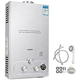 PEIXU Portable Propane Water Heater 18L – Outdoor Camping Shower with Digital Display, Tankless Instant Heating for RV, Cabin, Hunting, Off-Grid Use