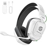 SKAPENDY Wireless Gaming Headset for PC, PS5, PS4, Switch & Mac, 2.4GHz Ultra-Low Latency & Bluetooth Gaming Headphones with Noise Canceling Mic, 3D Stereo Lossless Audio for Nintendo 64 Accessories