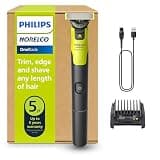 Norelco Philips OneBlade 360 with Connectivity Hybrid Face, Electric Beard Trimmer and Shaver, with 360 Blade Technology, 1x360 Blade for Face, 5in1 Adjustable Comb, Model QP4530/90