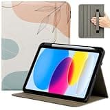 ProCase for iPad A16 11th Generation 11" 2025/iPad 10th Generation 10.9" 2022 with Pencil Holder, iPad 11/10 Case Business Stand Cover Smart Folio with Hand Strap Front Pocket-Leaf