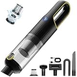 Handheld Car Vacuum Cleaner Cordless with 23000pa High Power Suction, 1.5H Type-C Fast Charge & 2 Suction Modes, Portable Mini Hand Vac Rechargeable with Multi-Nozzles for Car Home Office (Black)