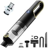 Handheld Car Vacuum Cleaner Cordless with 23000pa High Power Suction, 1.5H Type-C Fast Charge & 2 Suction Modes, Portable Mini Hand Vac Rechargeable with Multi-Nozzles for Car Home Office (Black)