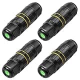 Relaxweex 4 Pcs M16-3pin Ip68 Outdoor Waterproof Electrical Junction Box Electrical Cable Connector for Garden/Landscape Lights, Camera Cable, M16 for 3.5-10mm Wire Range, 2 Way