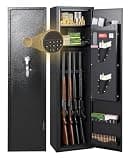 OMELAZA 6 Gun Safe with Digital Keypad Lock and Door Storage