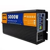 YFTROBOYL Pure Sine Wave Inverter Peak 3000w 4000w 5000w 6000w 8000w Power Inverter DC 12V/ 24V/48V/60V to AC 110V 220V Voltage(3000W,12Vto110V)