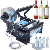 Piefeak Automatic Bottle Labeling Machine - Fast 30 pcs/min, Compatible with 15-100mm Bottles, Ideal for Glass & Plastic, Includes Foot Pedal for Easy Operation