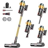 Cordless Vacuum Cleaner, 650W 55Kpa 70 Mins Cordless Stick Vacuum, Self-Standing Wireless Vacuum with Touch Screen, Anti-Tangle Vacuum Cordless, Rechargeable Vacuum Cleaners for Home/Pet Hair/Carpet
