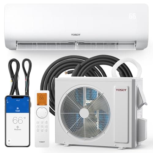 TOSOT 18,000 BTU Mini-Split Air Conditioner, Wifi Enabled Ductless Inverter Split System AC Unit Heating System, Compatible with Alexa - 20 SEER2 230V